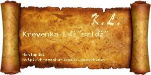 Krevenka László névjegykártya