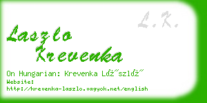 laszlo krevenka business card